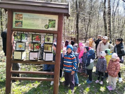 Mali turyści w Majdanie Ostrowskim